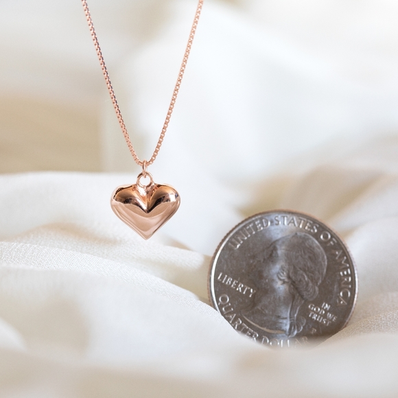 Rose Gold Heart Necklace (S925) - Only 3 left! - Picture 5 of 5